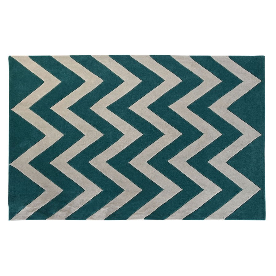 Tppe DKD Home Decor Polyester Zigzag To-farvet 120 x 180 x 2 cm #1