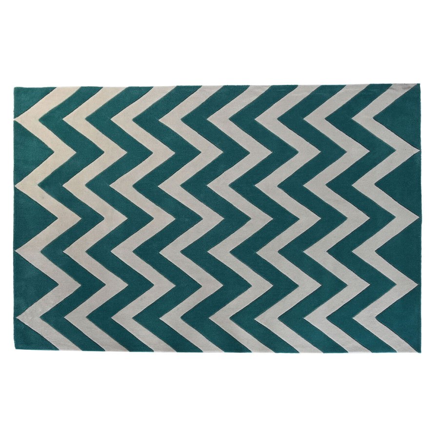 Tppe DKD Home Decor 160 x 230 x 2 cm Polyester Zigzag To-farvet #1