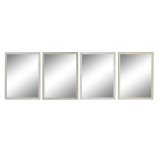 Vgspejl DKD Home Decor Hvid Beige Gr 56 x 2 x 76 cm (4 enheder) #1