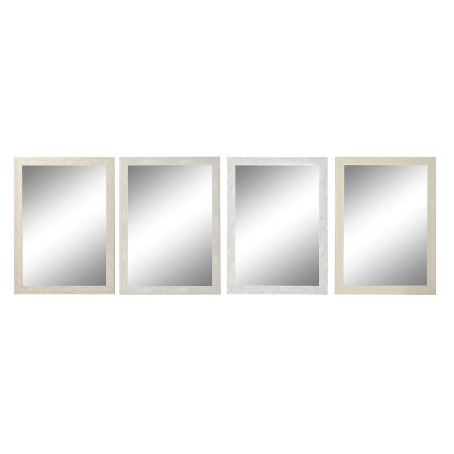 Vgspejl DKD Home Decor Elfenben 70 x 2 x 97 cm (4 enheder) #1