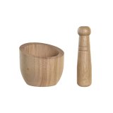Morter DKD Home Decor Bambus 12 x 12 x 14,5 cm #1
