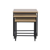 St med 3 borde DKD Home Decor Sort Metal 45 x 45 x 45 cm Tr MDF #3