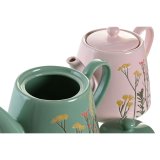 Tekande DKD Home Decor Pink Grn Stentj (2 enheder) #4