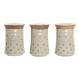 Blik DKD Home Decor Beige Bambus Stentj Prikket 10 x 10 x 16 cm (3 enheder) #1