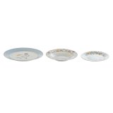 Spisestel DKD Home Decor Bl Hvid Porceln Floral 27 x 27 x 3 cm 18 Dele #7