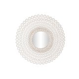 Vgspejl DKD Home Decor Hvid Natur Indianer mand Afkldt 120 x 2,5 x 120 cm #1