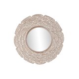 Vgspejl DKD Home Decor Hvid Natur Indianer mand Afkldt 90 x 1,5 x 90 cm (90 Dele) #1