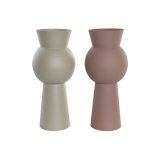 Vase DKD Home Decor Beige Pink Jern 17 x 17 x 40,5 cm (2 enheder) #1