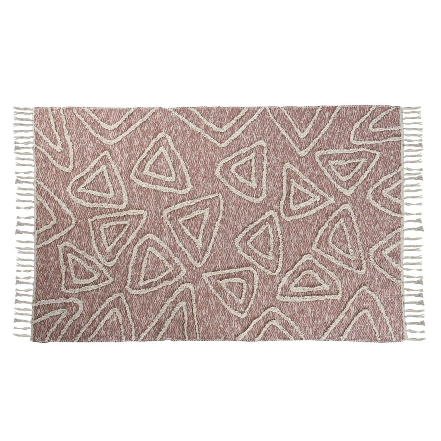 Tppe DKD Home Decor Pink Terrakotta Hvid Frynse Urban (120 x 180 x 1 cm) #1