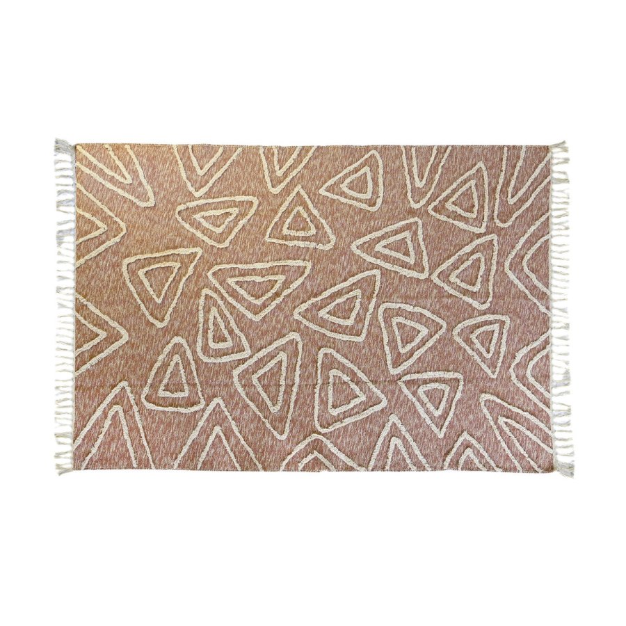 Tppe DKD Home Decor Pink Terrakotta Hvid Frynse Urban (160 x 230 x 1 cm) #1
