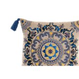 Pude DKD Home Decor Orange Himmelbl Marinebl Mandala 40 x 10 x 40 cm (3 Dele) #2