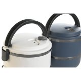 Madkasse DKD Home Decor Bl Hvid Mrkegr Rustfrit stl polypropylen 1,5 L (2 enheder) #10