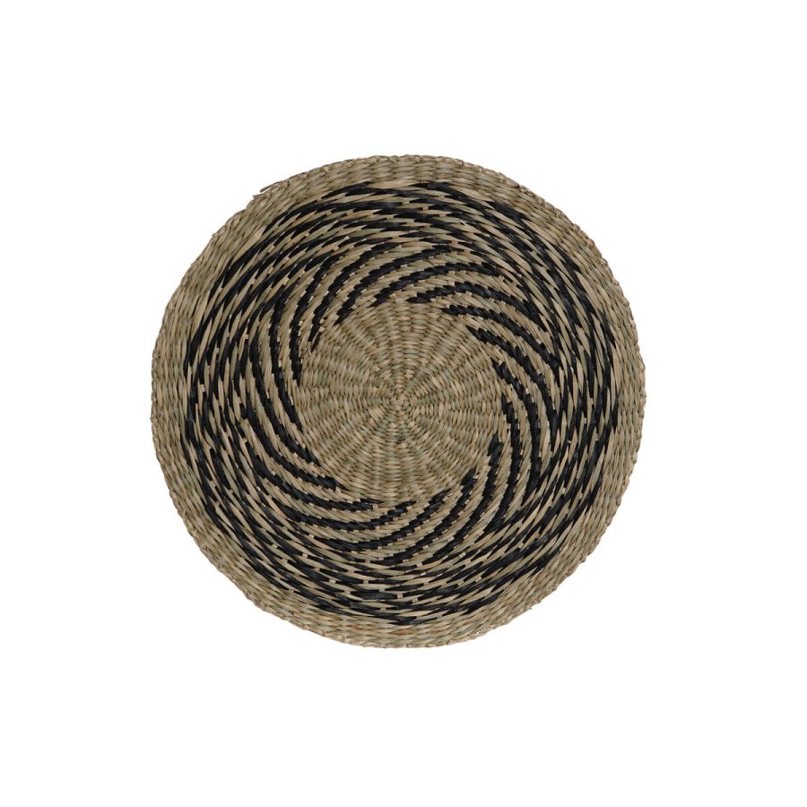Dkkeserviet DKD Home Decor Sort Natur 38 x 38 x 1 cm #1