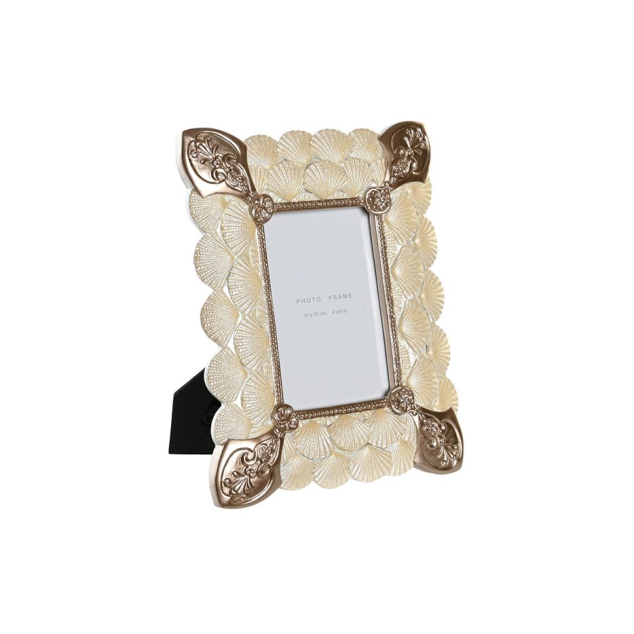 Fotoramme DKD Home Decor 20,4 x 2,5 x 26 cm Kobber Hvid Harpiks Romantisk #1