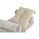 Lnestol DKD Home Decor Hvid Beige 90 x 56 x 15 cm #2