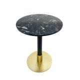 Sofabord DKD Home Decor 45 x 45 x 51 cm Sort Metal Marmor #1