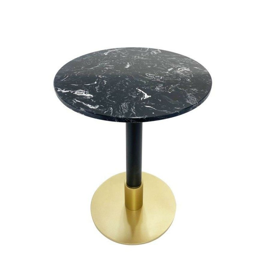 Sofabord DKD Home Decor 45 x 45 x 51 cm Sort Metal Marmor #1