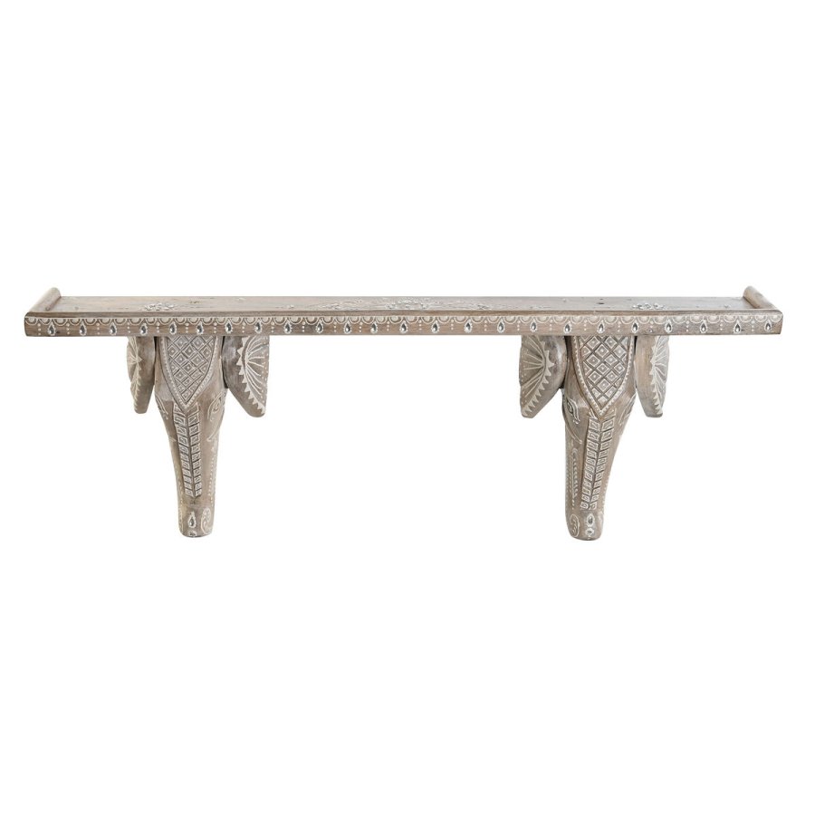 Hylder DKD Home Decor Hvid Natur Mangotr 78 x 15 x 28 cm #1