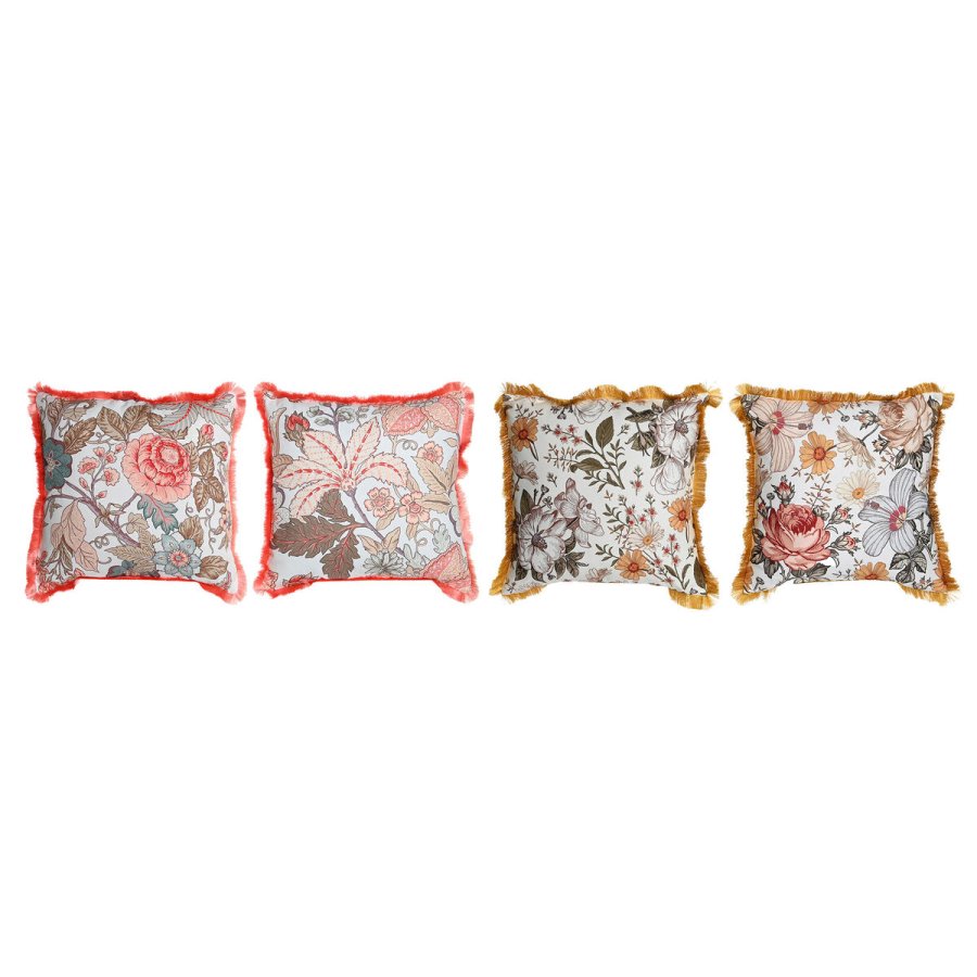 Pude DKD Home Decor Frynse 45 x 15 x 45 cm (4 enheder) #1