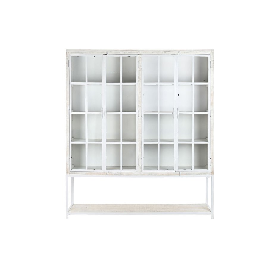 Hylder DKD Home Decor Hvid Sort Metal Mangotr 170 x 45 x 200 cm #5