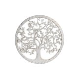 Vgdekoration DKD Home Decor Hvid Gylden Slvfarvet 40 x 1,5 x 40 cm #1