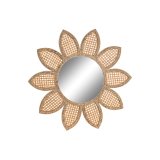 Vgspejl DKD Home Decor Brun Natur Sol Tropisk 60 x 2 x 60 cm #1