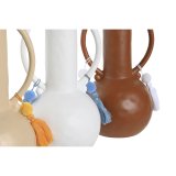 Vase DKD Home Decor Hvid Beige Terrakotta Dolomite Frynse 14 x 14 x 25,6 cm (3 enheder) #2