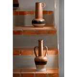 Vase DKD Home Decor Hvid Gr Terrakotta Porceln 12,7 x 12,5 x 30 cm (3 enheder) #2