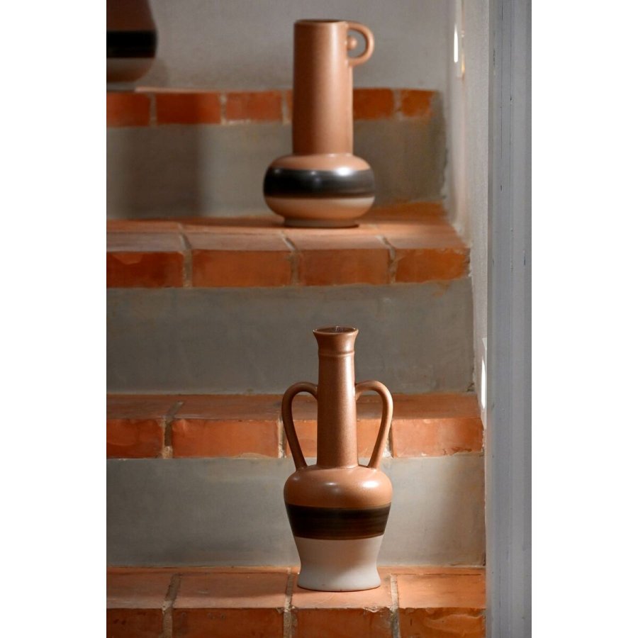 Vase DKD Home Decor Hvid Gr Terrakotta Porceln 12,7 x 12,5 x 30 cm (3 enheder) #2