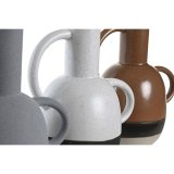 Vase DKD Home Decor Hvid Gr Terrakotta Porceln 19,5 x 12 x 22,6 cm (3 enheder) #2