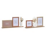 Fotoramme DKD Home Decor 30 x 5 x 19 cm Blomst Ansigt Keramik Harpiks Multifarvet Tr MDF Urban (2 enheder) #1