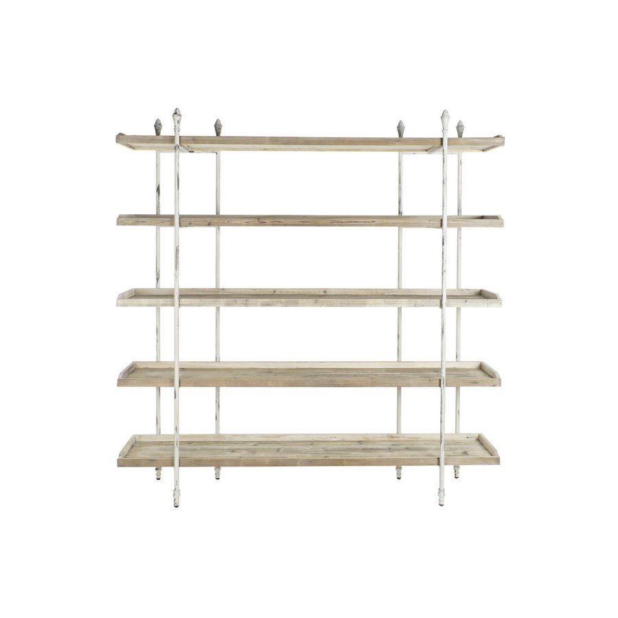 Hylder DKD Home Decor Hvid Natur Metal Gran 40 % Metal 190 x 40 x 200 cm #1