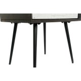 Natbord DKD Home Decor 45 x 38 x 50 cm Sort Metal Hvid Mangotr Wengue #9