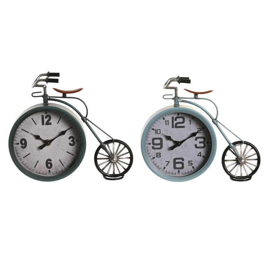 Namizna ura DKD Home Decor Bl Grn Cykel Vintage (2 enheder) #4