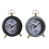 Namizna ura DKD Home Decor Sort Gr Gylden Traditionel (2 enheder) #1