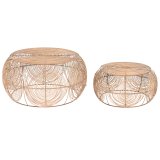 St med 2 borde DKD Home Decor 80 x 80 x 40 cm Lys brun #1