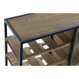 Flaskereol DKD Home Decor 80 x 24 x 44 cm Gran Natur Sort Metal Brun Tr MDF #4