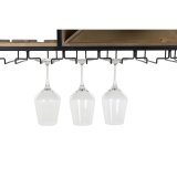 Flaskereol DKD Home Decor 80 x 24 x 44 cm Gran Natur Sort Metal Brun Tr MDF #10