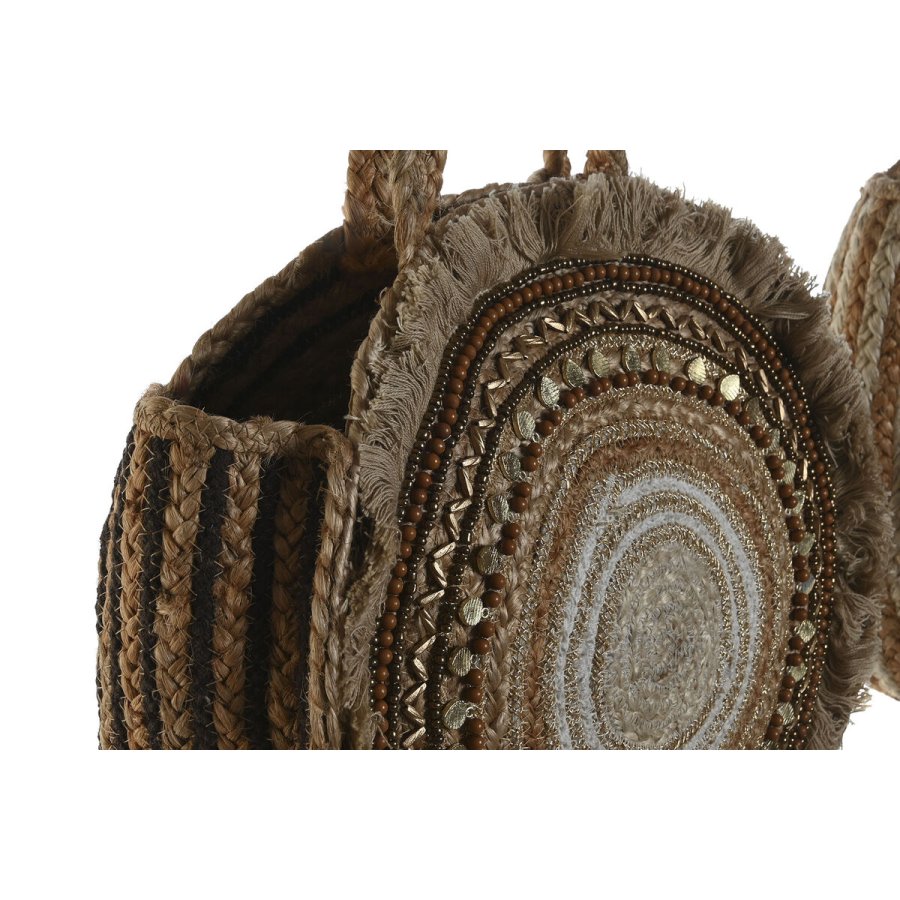 Hndtasker til damer DKD Home Decor Brun Fldefarvet 36 x 11 x 36 cm (2 enheder) #2