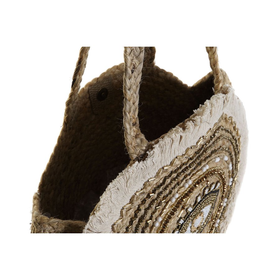 Hndtasker til damer DKD Home Decor Sort Beige Natur 36 x 12 x 36 cm (2 enheder) #4