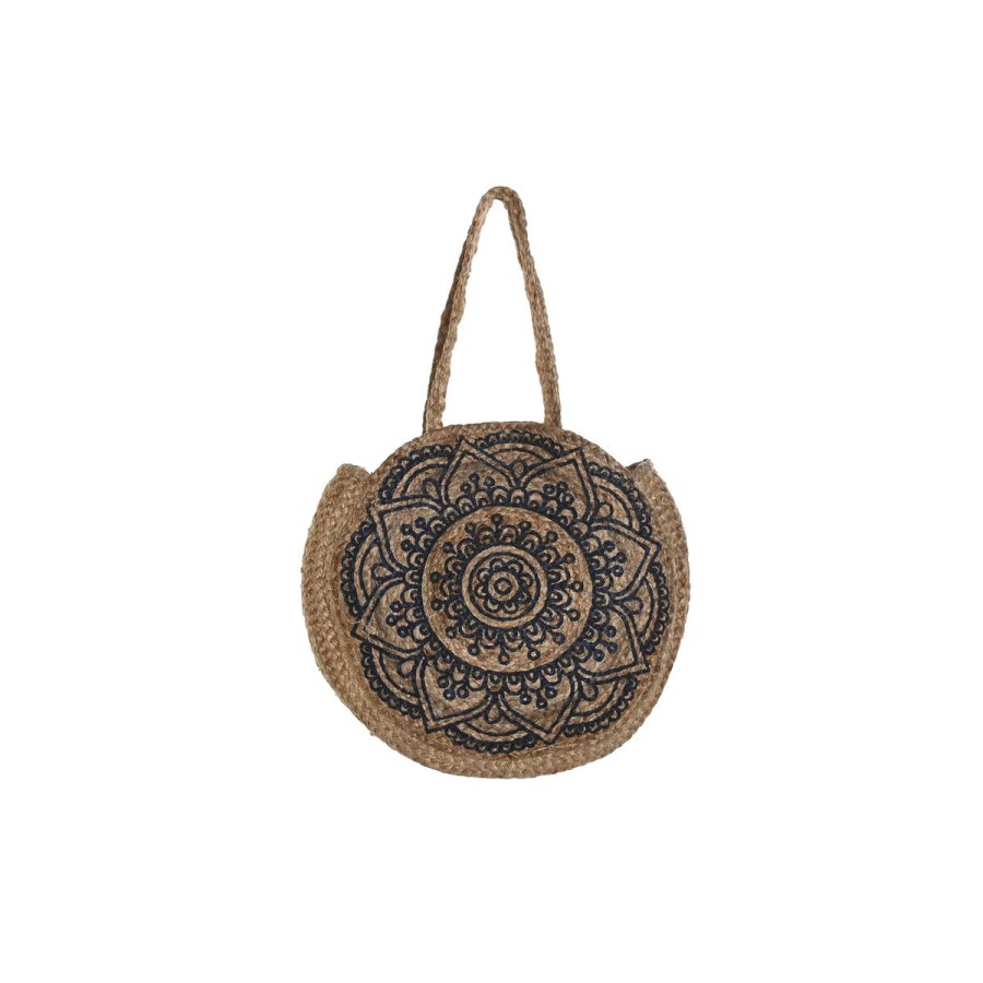 Hndtasker til damer DKD Home Decor Bl Sort Natur 36 x 12 x 36 cm (2 enheder) #5