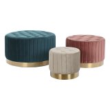 Fodsttte DKD Home Decor Grn Gr Bourgogne Gylden Metal Fljl 80 x 80 x 45 cm #4