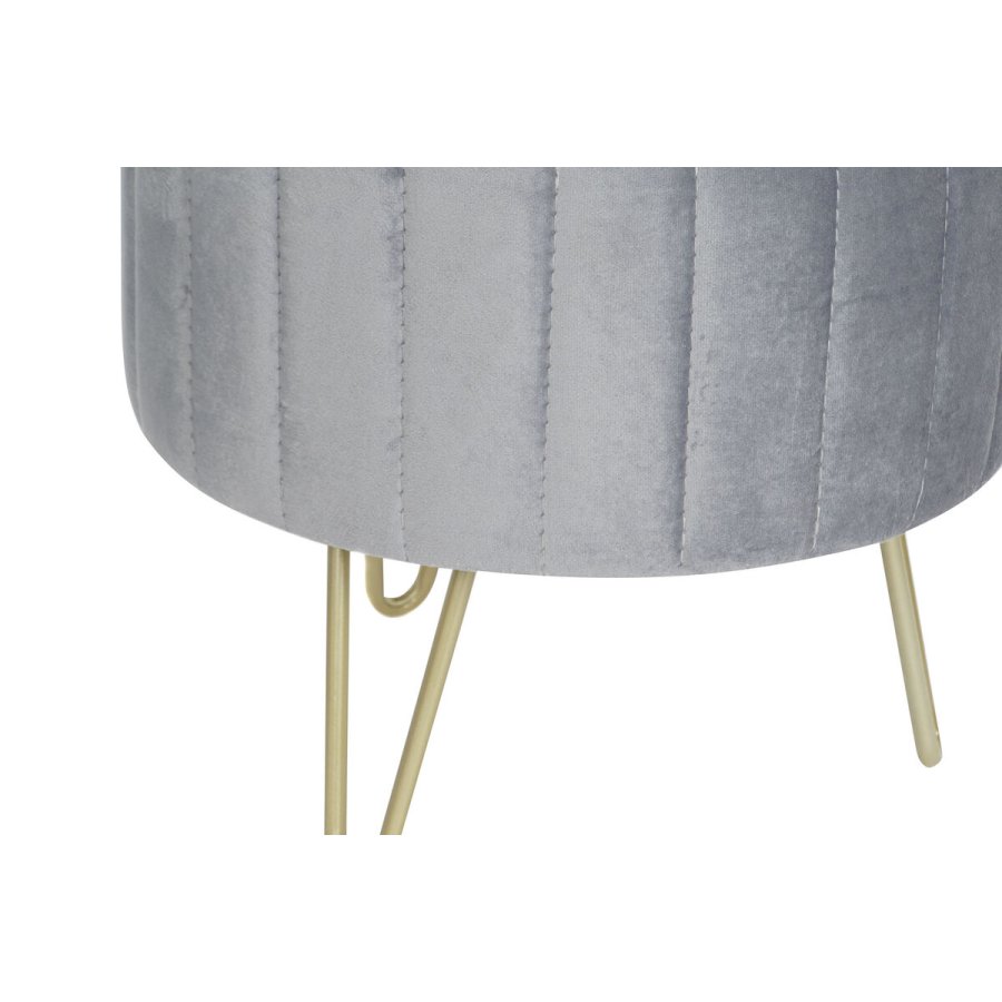 Fodsttte DKD Home Decor 80 x 80 x 45 cm Metal Polyester Fljl #2