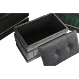 Stol DKD Home Decor Sort Gylden Grn Mrkegr Tr MDF 70 x 40 x 43 cm #9