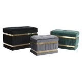 Stol DKD Home Decor Sort Gylden Grn Mrkegr Tr MDF 70 x 40 x 43 cm #13