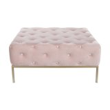 Stol DKD Home Decor Pink Gylden Metal 100 x 100 x 45 cm #9