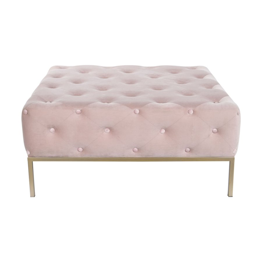 Stol DKD Home Decor Pink Gylden Metal 100 x 100 x 45 cm #9