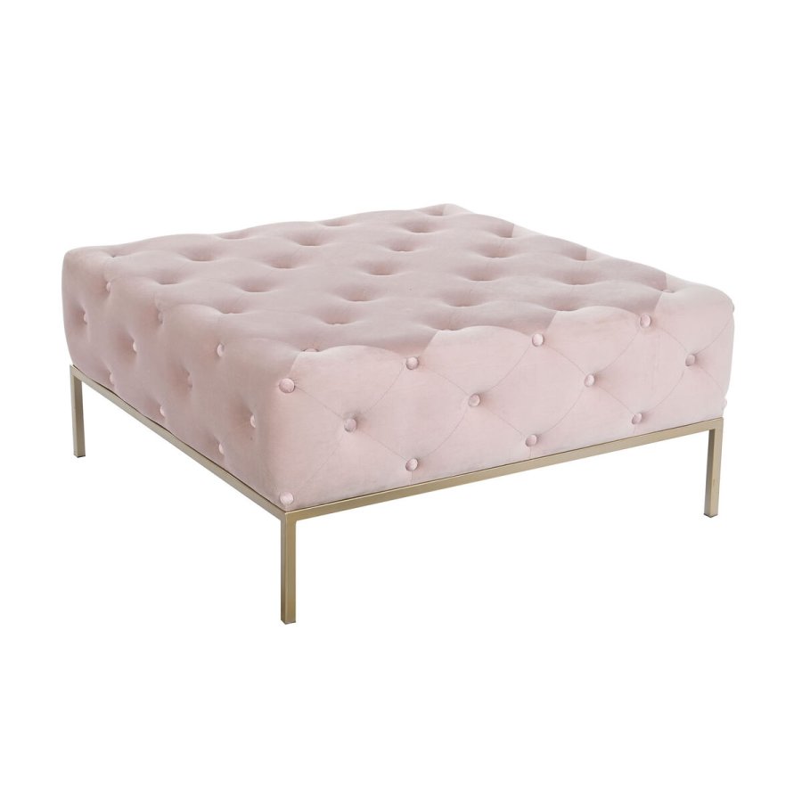 Stol DKD Home Decor Pink Gylden Metal 100 x 100 x 45 cm #1