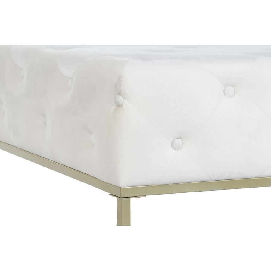 Stol DKD Home Decor Hvid Gylden Metal 100 x 100 x 45 cm #13