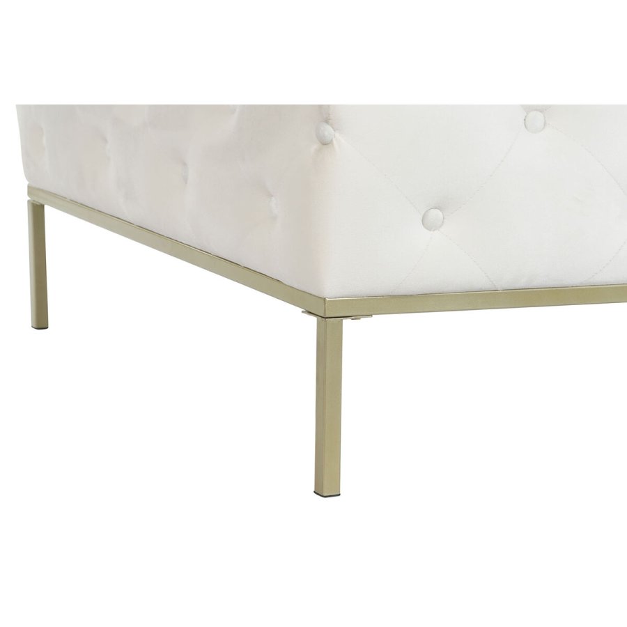Stol DKD Home Decor Hvid Gylden Metal 100 x 100 x 45 cm #9